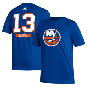 Men's adidas Mathew Barzal Royal New York Islanders Fresh Name & Number T-Shirt