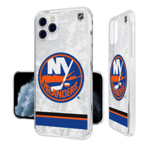 New York Islanders iPhone Stripe Clear Ice Case
