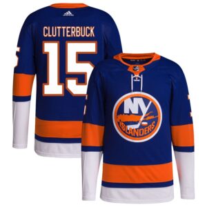 Cal Clutterbuck Men's adidas Royal New York Islanders Home Primegreen Authentic Pro Custom Jersey