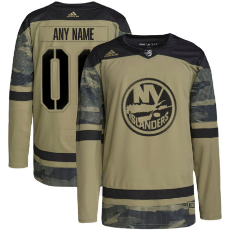 Men's adidas Camo New York Islanders Military Appreciation Team Authentic Custom Practice Jersey