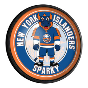 New York Islanders Mascot 18'' Round Slimline Illuminated Wall Sign