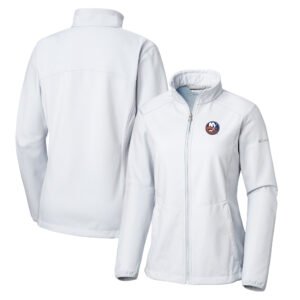 Women's Columbia White New York Islanders Kruser Ridge II Softshell Full-Zip Jacket